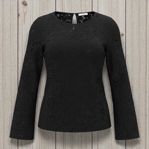 Maurices Elegant Black Floral Blouse